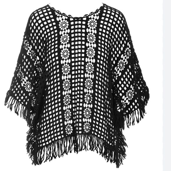 Boston Proper Effortless Crochet Poncho - Picture 4 of 8